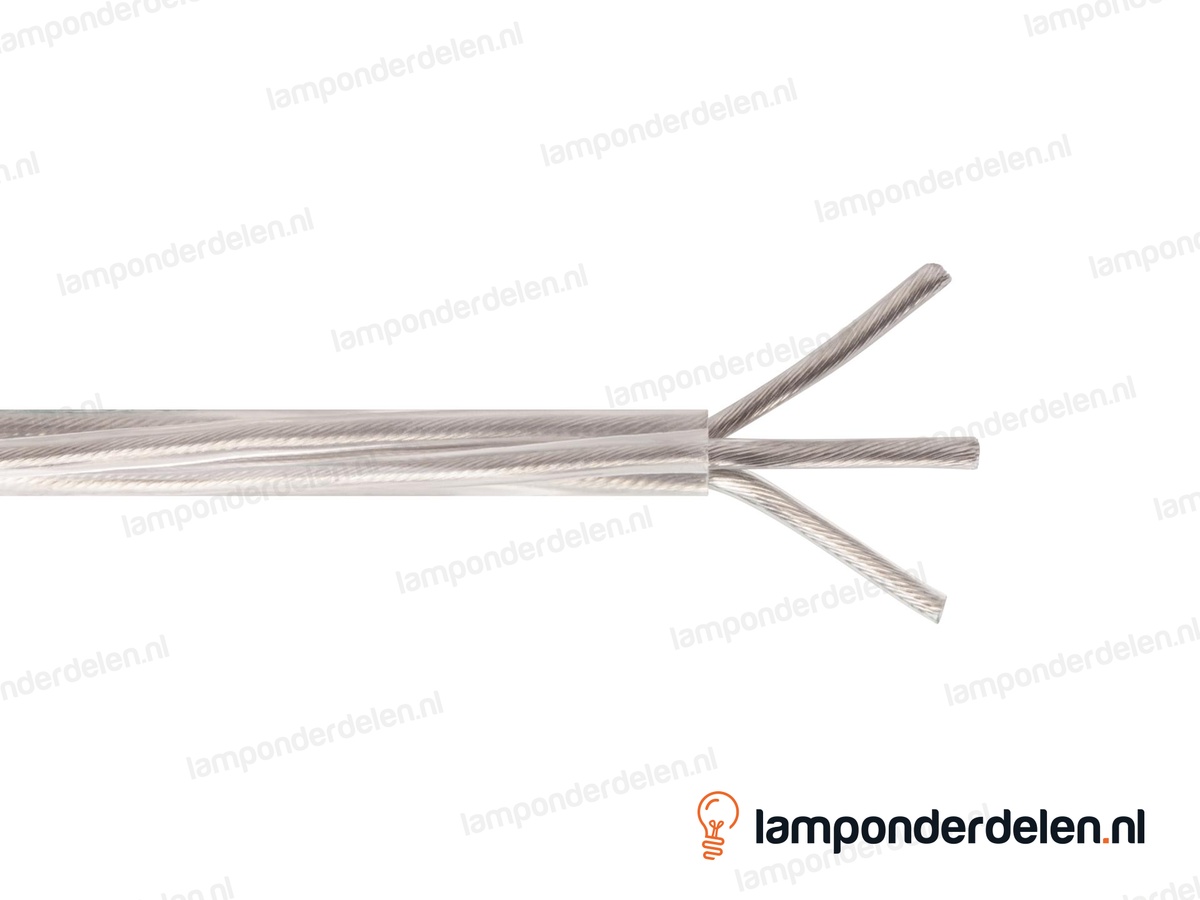 Snoer transparant rond - 3 x 1,5 mm²