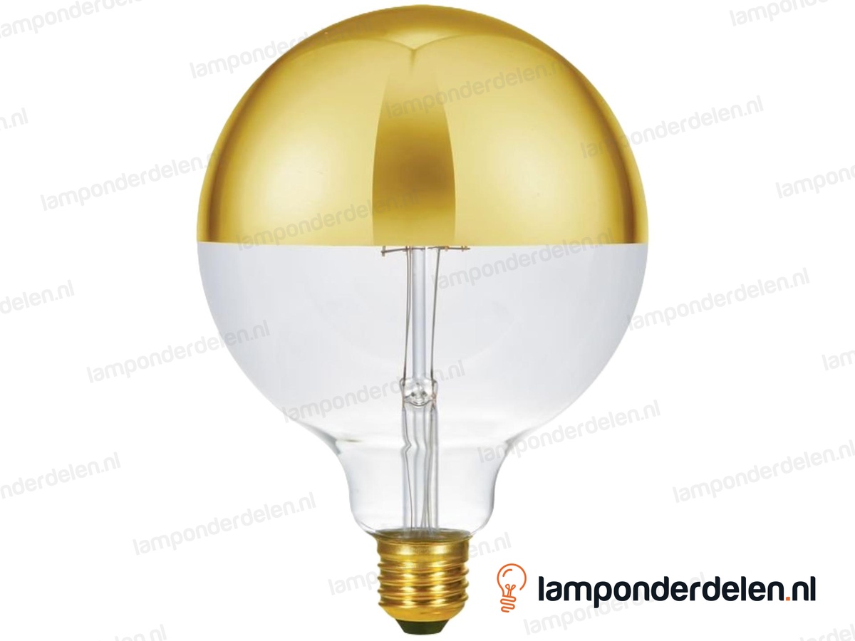SPL filament LED kopspiegel globelamp - E27 - G125 - goud - 7W - dimbaar