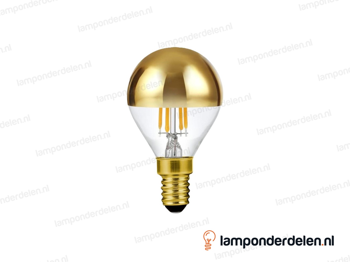 SPL filament LED kopspiegel kogellamp - E14 - P45 - goud - 4W - dimbaar