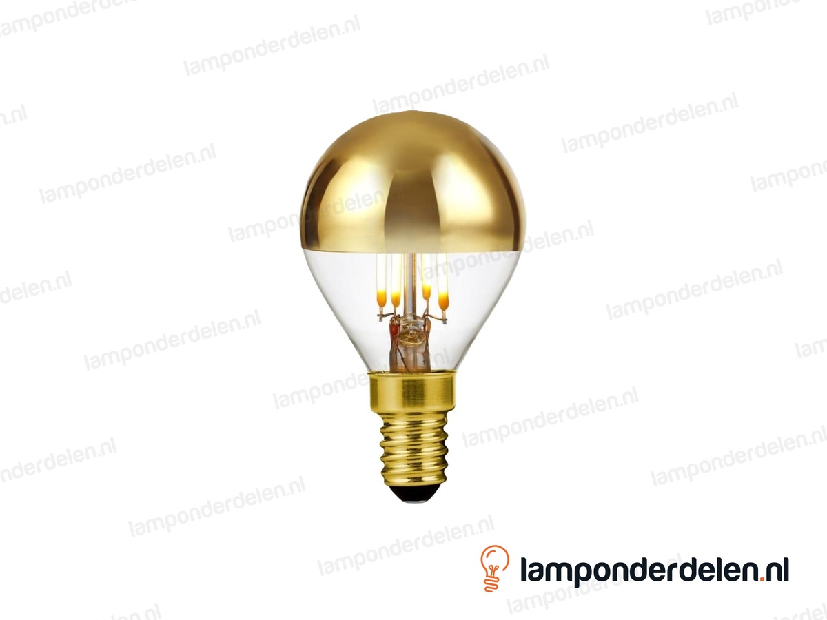 SPL filament LED kopspiegel kogellamp - E14 - P45 - goud - 4W - dimbaar