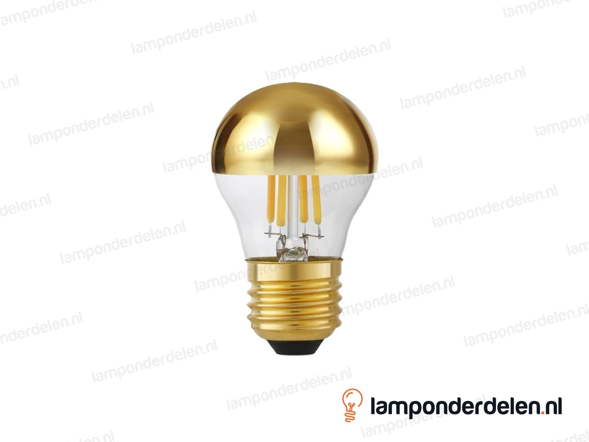 SPL filament LED kopspiegel kogellamp - E27 - P45 - goud - 4W - dimbaar