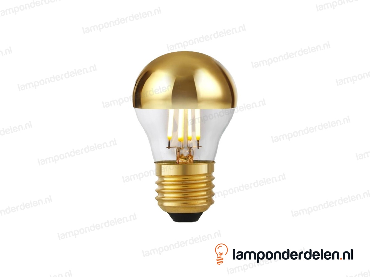 SPL filament LED kopspiegel kogellamp - E27 - P45 - goud - 4W - dimbaar