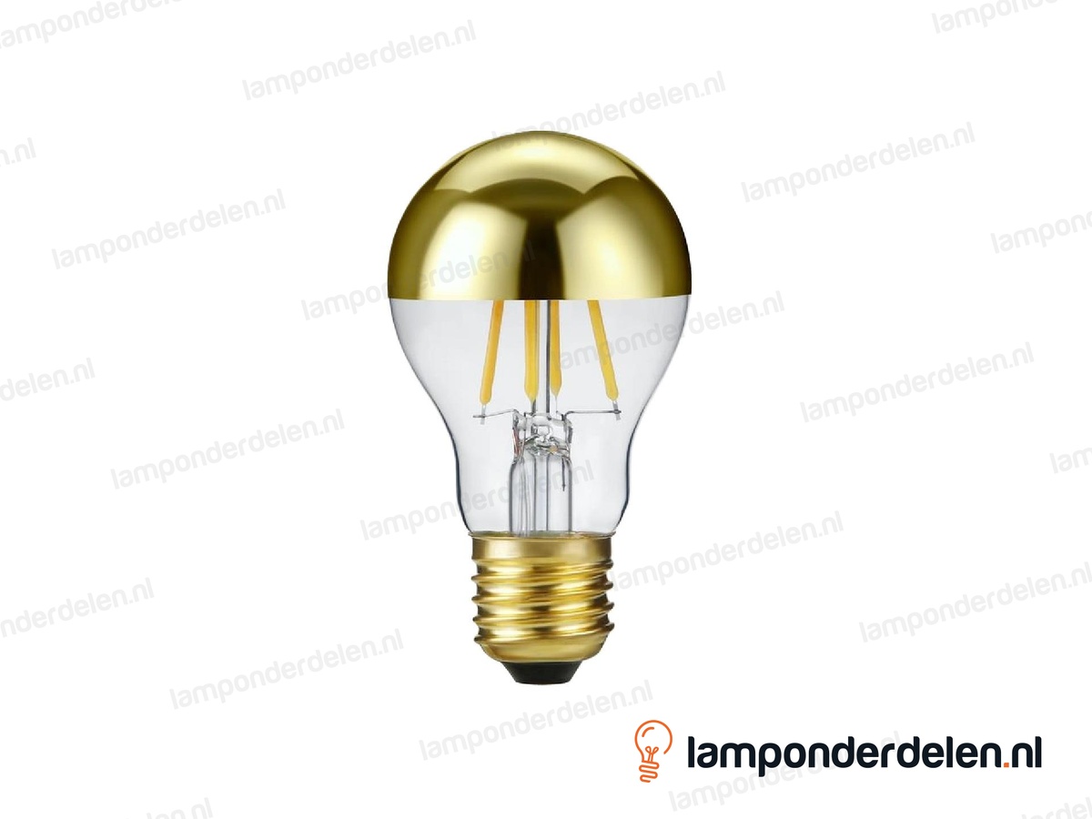 SPL filament LED kopspiegel standaardlamp - E27 - A55 - goud - 4W - dimbaar