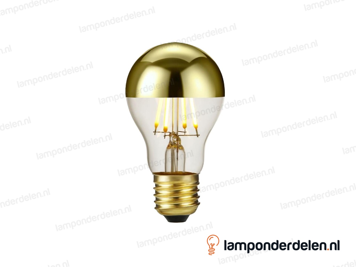 SPL filament LED kopspiegel standaardlamp - E27 - A55 - goud - 4W - dimbaar