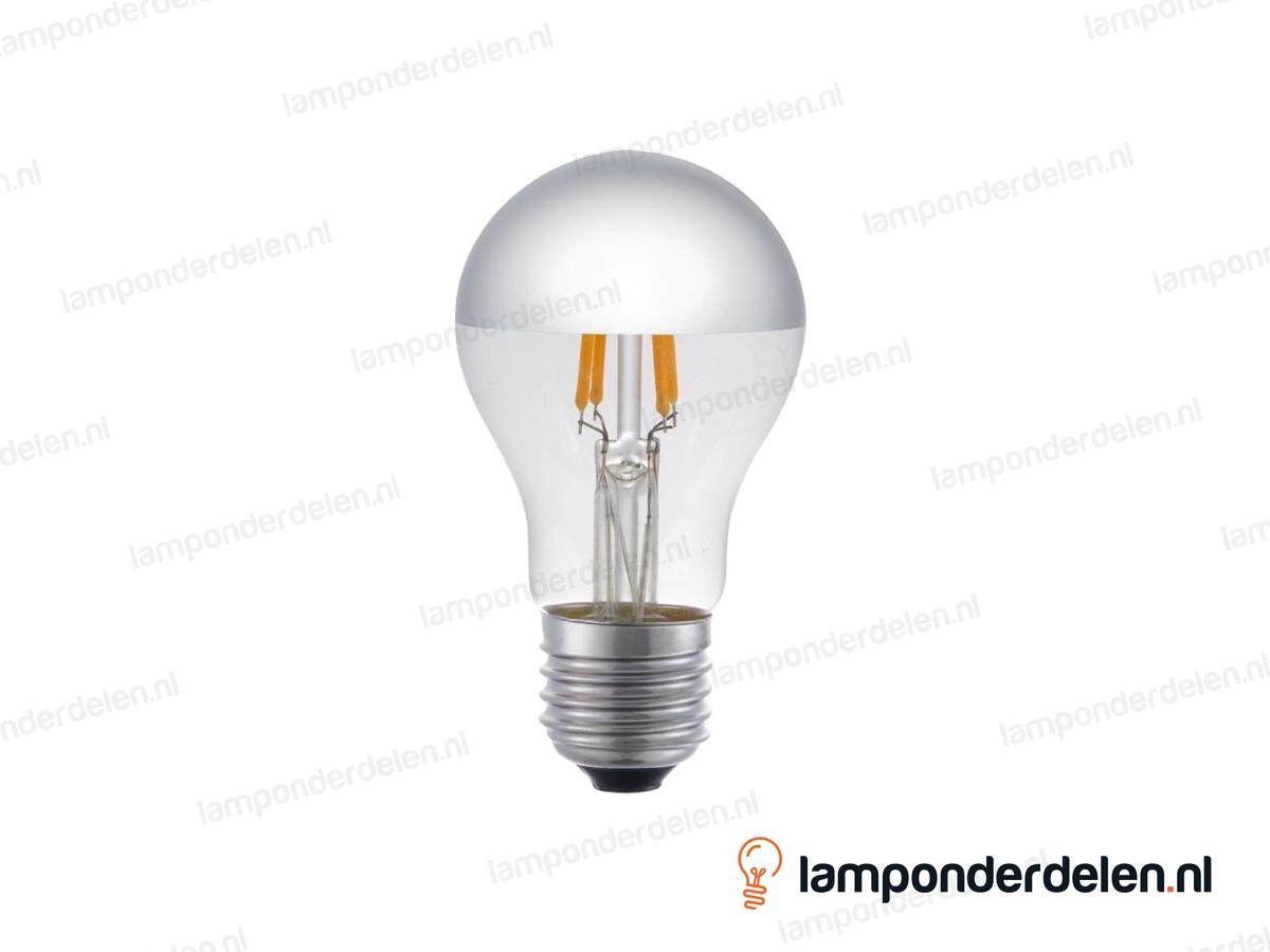 SPL filament LED kopspiegel standaardlamp - E27 - A55 - zilver - 4W - dimbaar