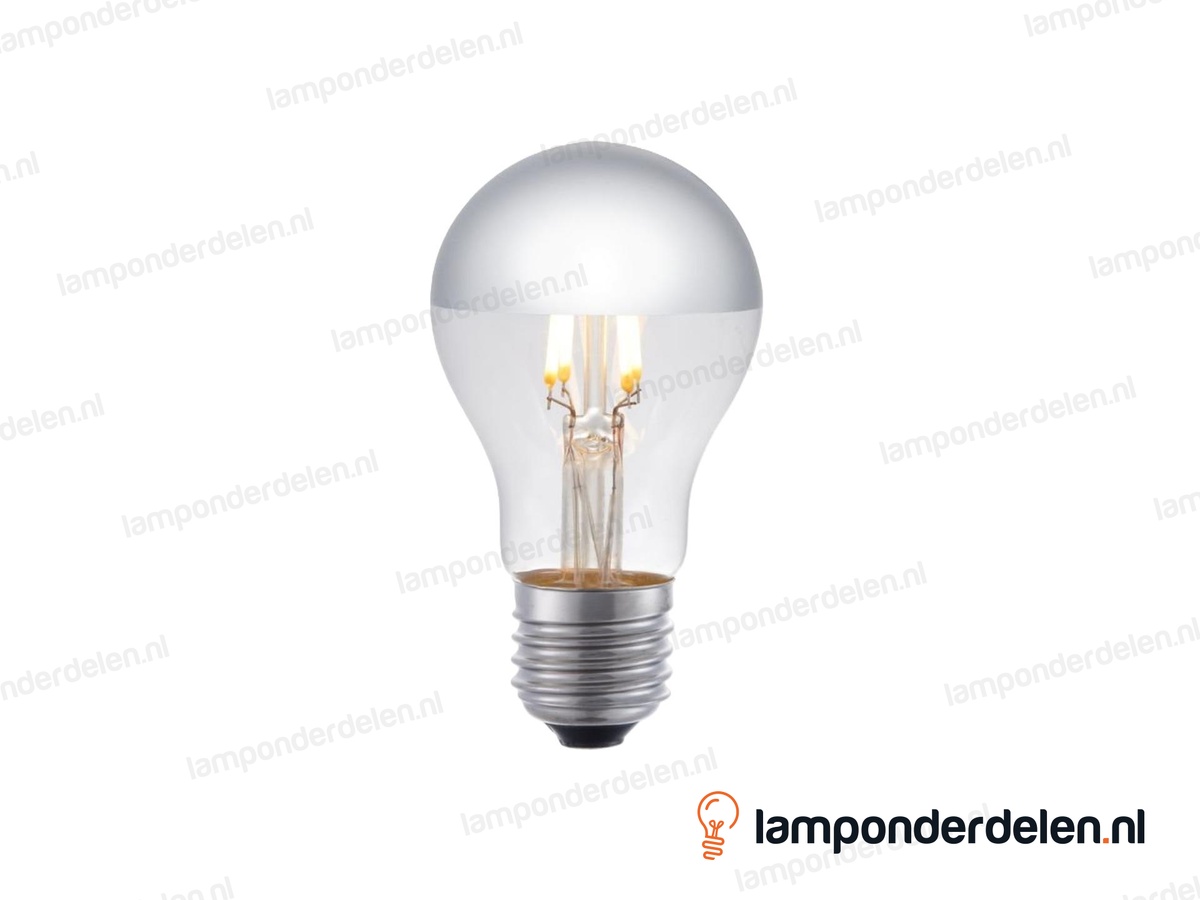 SPL filament LED kopspiegel standaardlamp - E27 - A55 - zilver - 4W - dimbaar