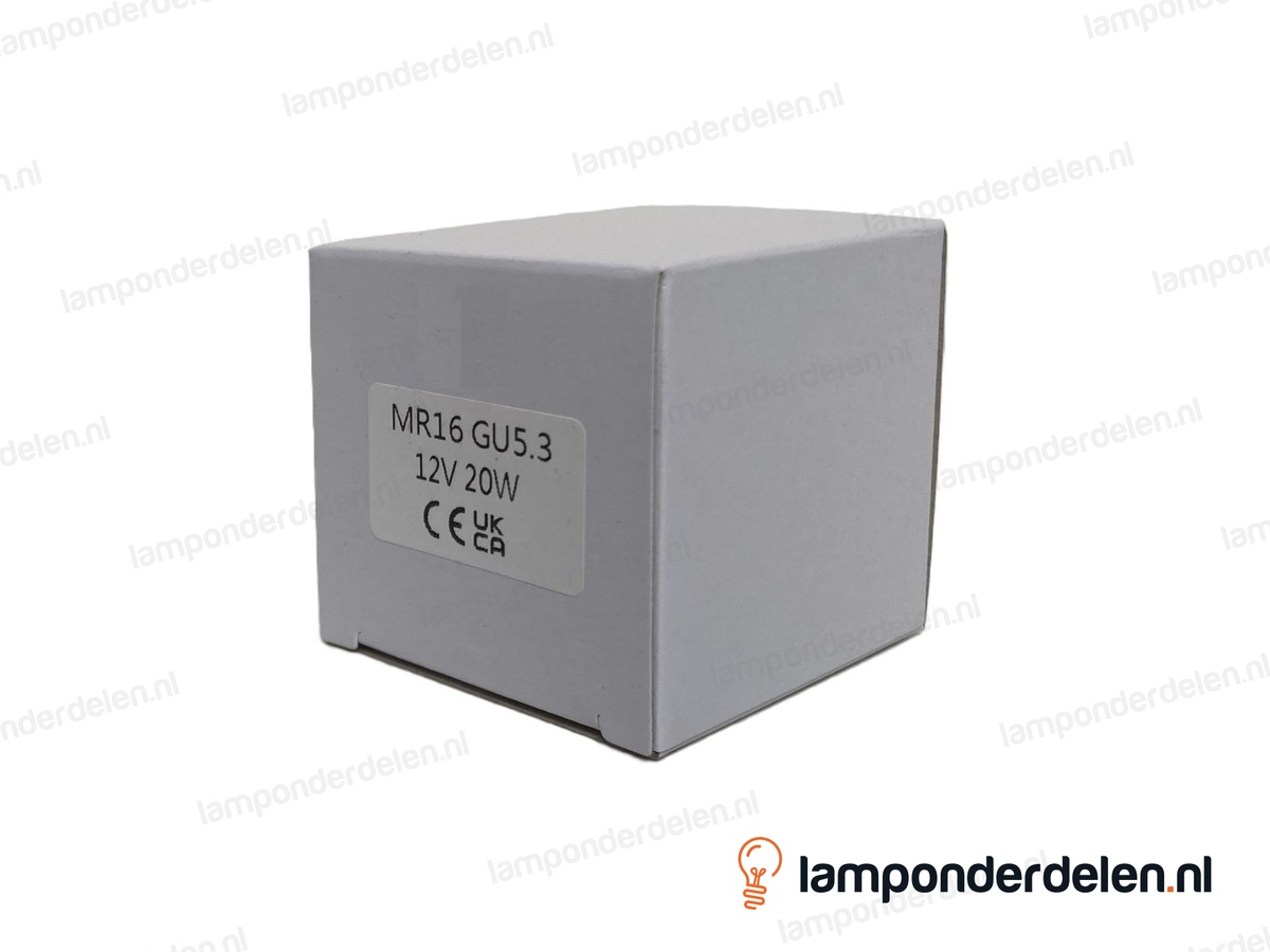SPL - halogeenlamp - quadro vierkant - MR16 - GU5.3 - 20W - 12 volt - 60°