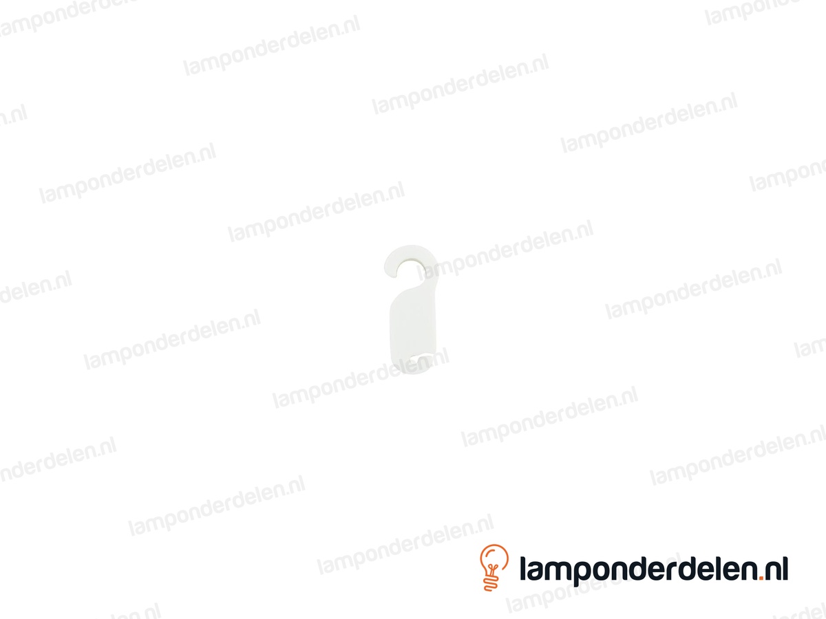 Staalkabel snoergeleider kunststof wit - gat snoer 4,8 mm