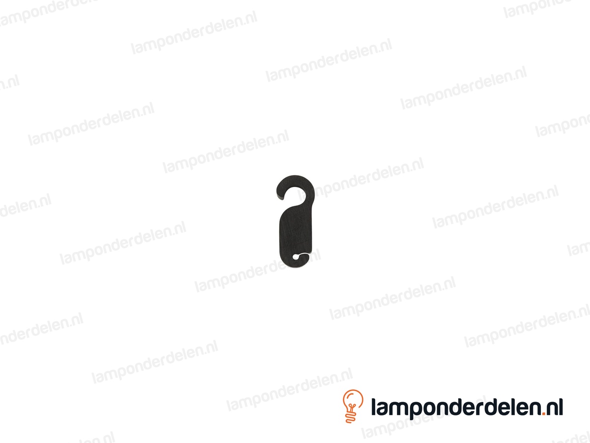 Staalkabel snoergeleider kunststof zwart - gat snoer 4,8 mm