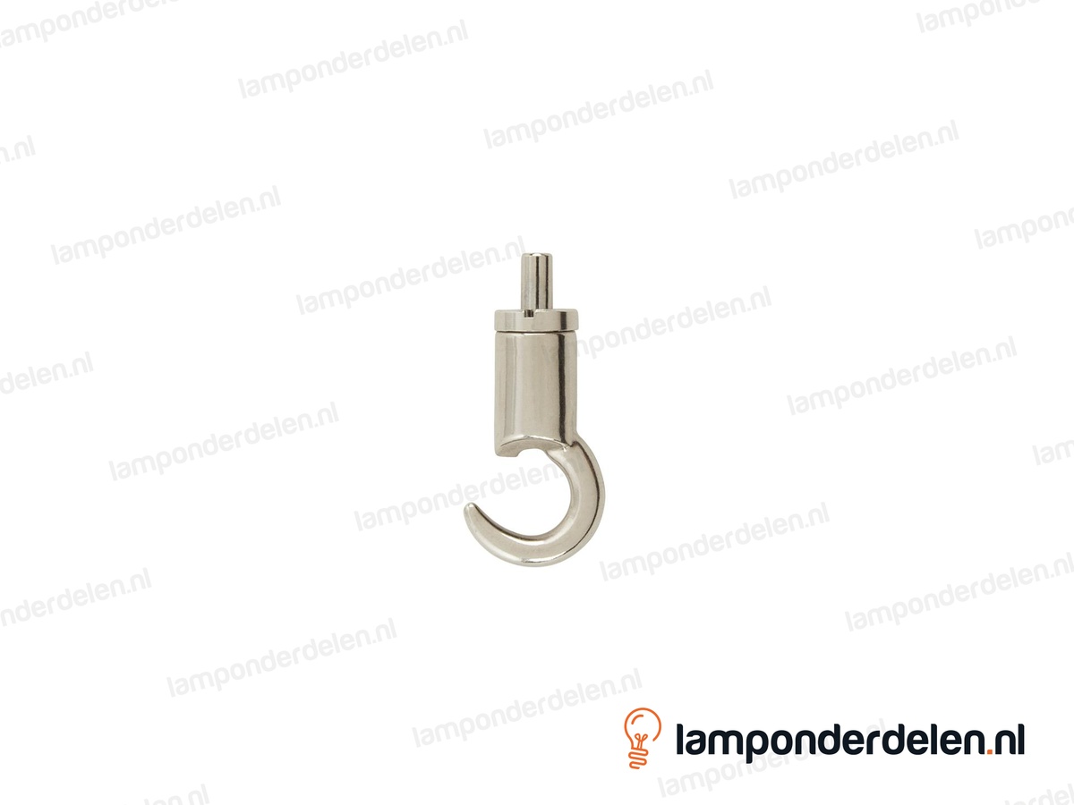 Staalkabel verstelbus messing nikkelkleurig met open haak - opening haak 6 mm