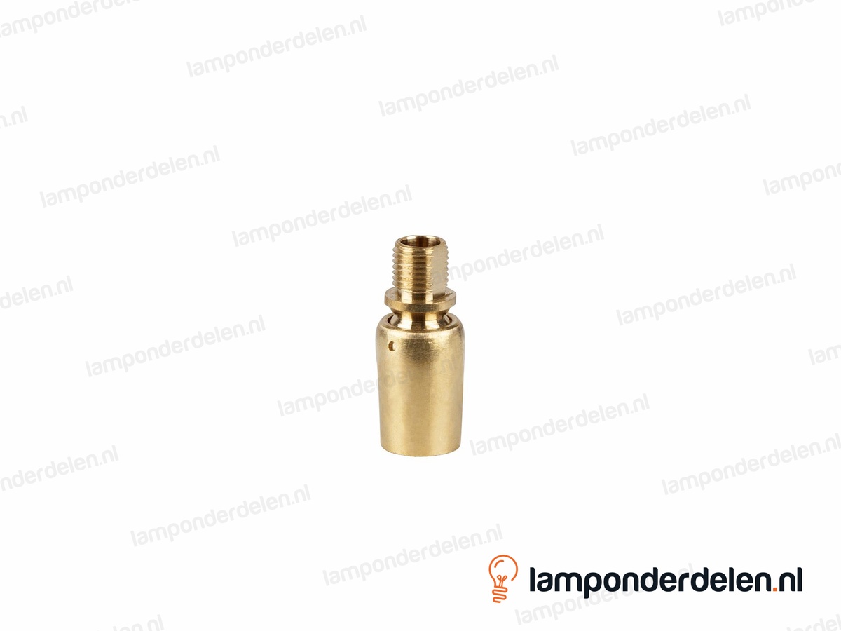 Stelgewricht messing - 16 x 37 mm - binnendraad en buitendraad M10x1