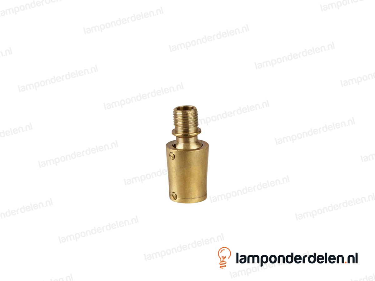 Stelgewricht messing met schroef - 17 x 36 mm - binnendraad en buitendraad M10x1