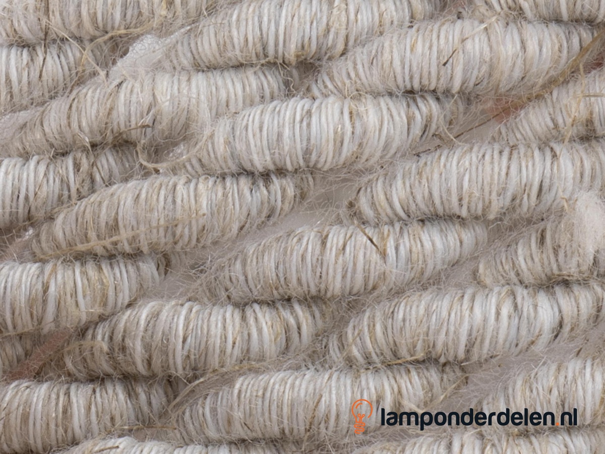 Strijkijzersnoer donker linnen gedraaid - 3 x 0,75 mm²