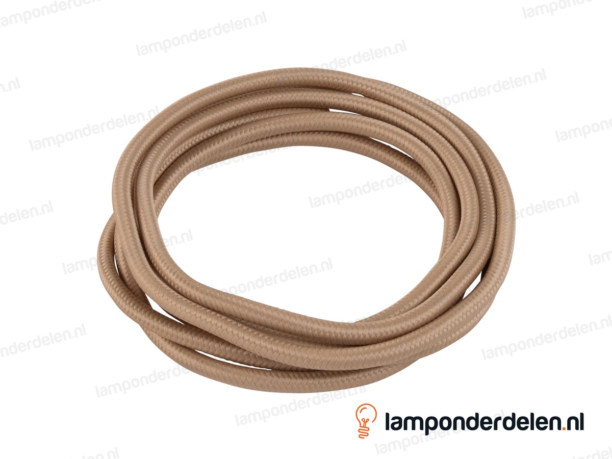 Strijkijzersnoer donkerbeige - 2 x 0,75 mm²