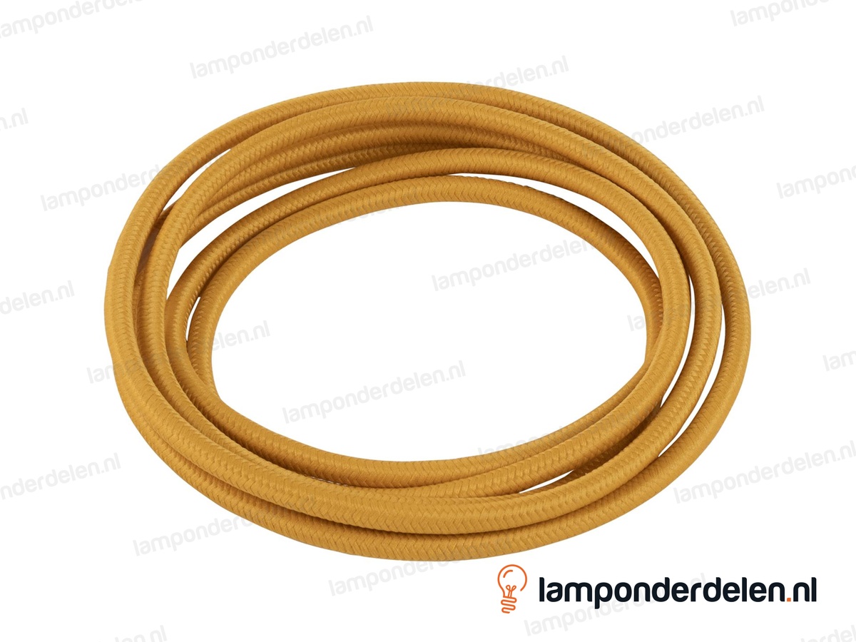 Strijkijzersnoer goudgeel - 2 x 0,75 mm²