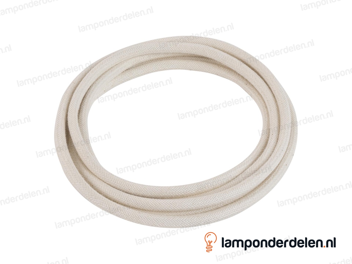 Strijkijzersnoer licht linnen - 2 x 0,75 mm²