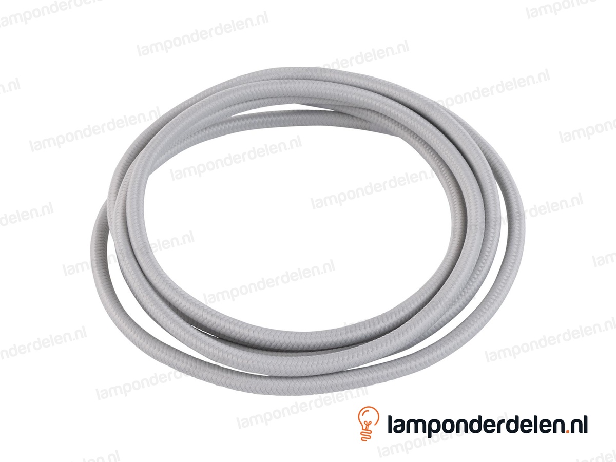 Strijkijzersnoer lichtgrijs - 2 x 0,75 mm²