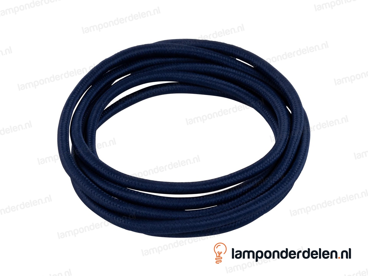 Strijkijzersnoer marineblauw - 2 x 0,75 mm²