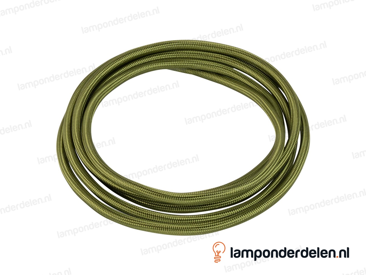 Strijkijzersnoer olijfgroen - 2 x 0,75 mm²