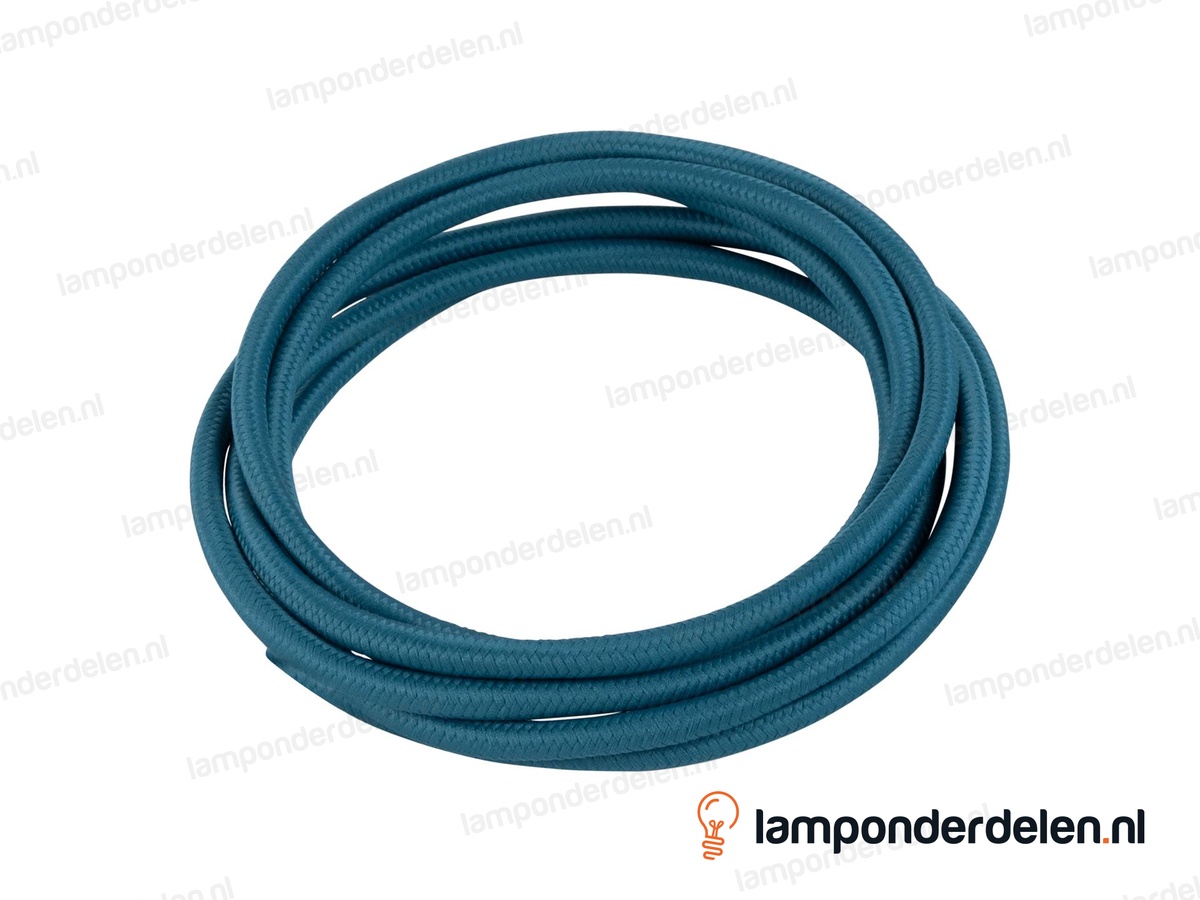 Strijkijzersnoer petrol - 2 x 0,75 mm²