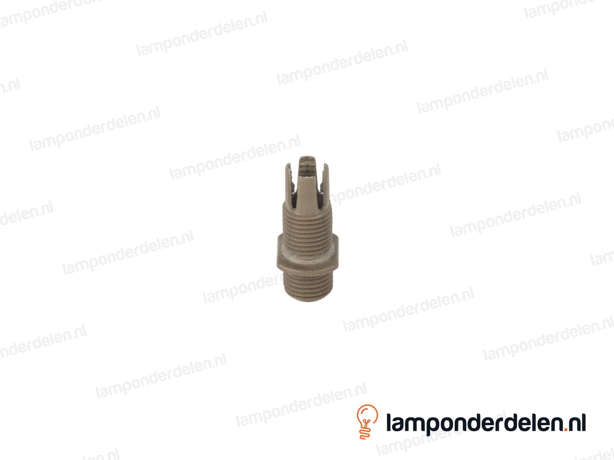 Trekontlaster kunststof goud 2-delig - lengte schroefdraad 8 mm - buitendraad M10x1