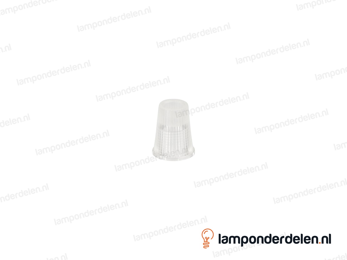 Trekontlaster kunststof transparant 2-delig - met grote doorgang geschikt voor strijkijzersnoer - lengte schroefdraad 8 mm - buitendraad M10x1