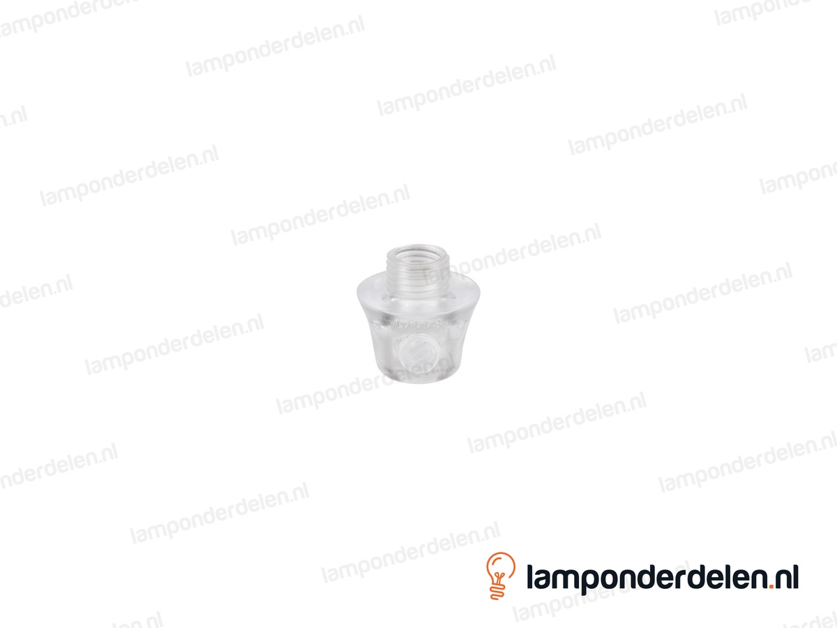 Trekontlaster kunststof transparant conisch - lengte schroefdraad 6 mm - buitendraad M10x1