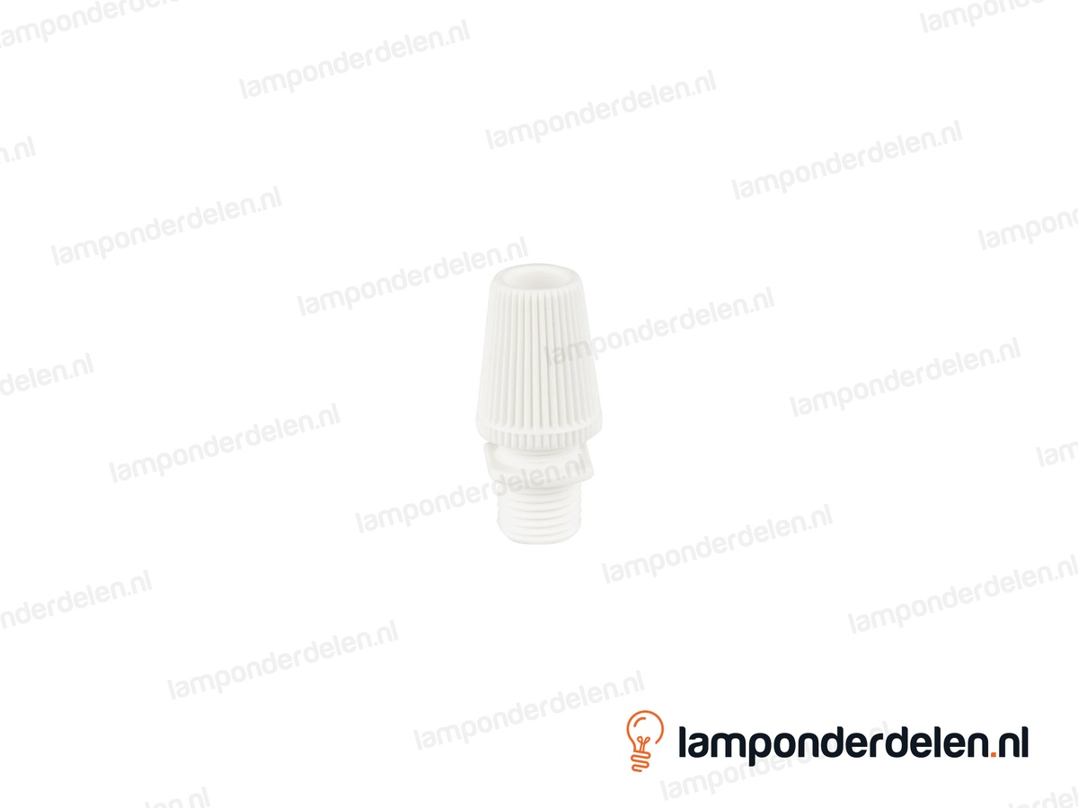 Trekontlaster kunststof wit 2-delig - lengte schroefdraad 8 mm - buitendraad M10x1