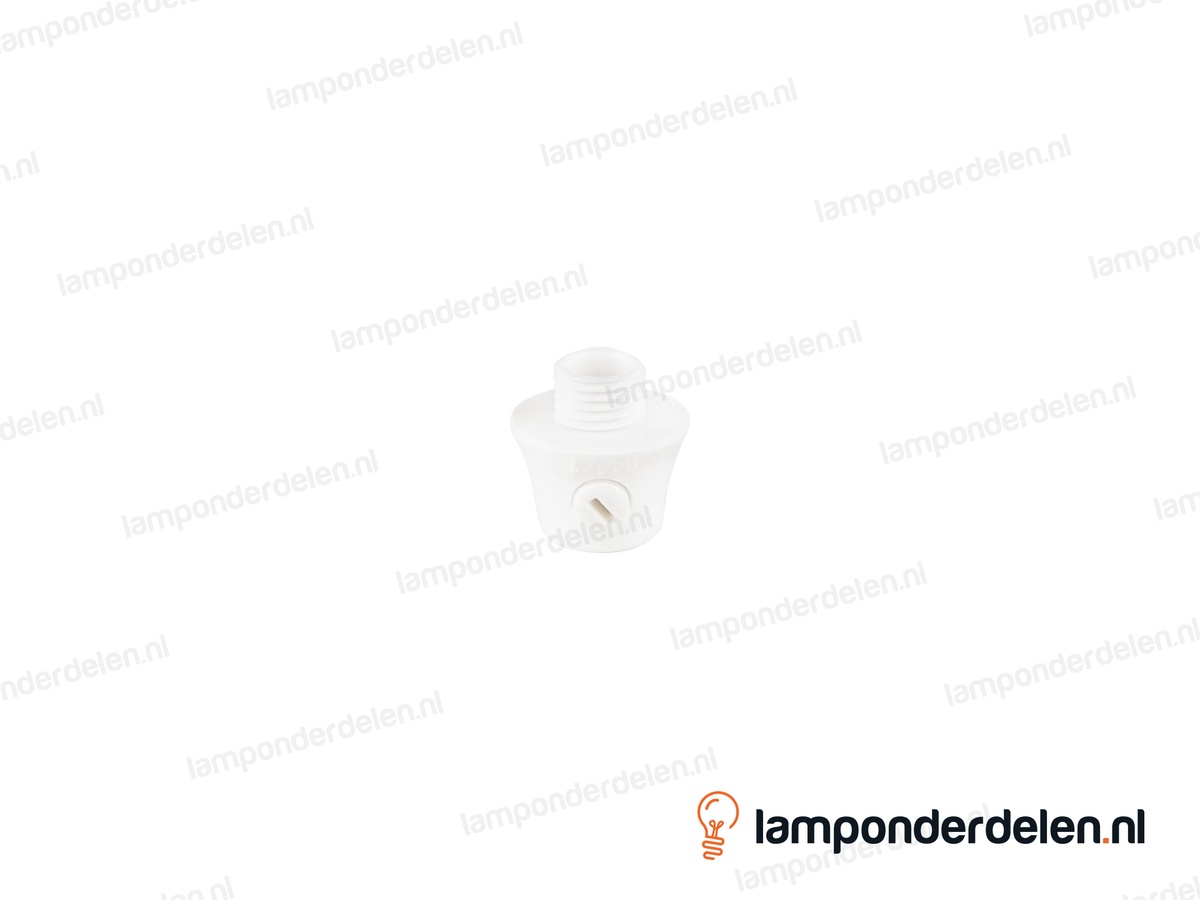 Trekontlaster kunststof wit conisch - lengte schroefdraad 6 mm - buitendraad M10x1