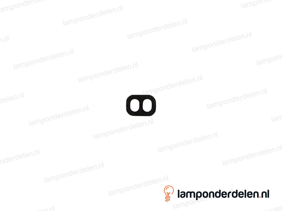 Trekontlaster kunststof zwart 2-gaats - geschikt voor plat snoer