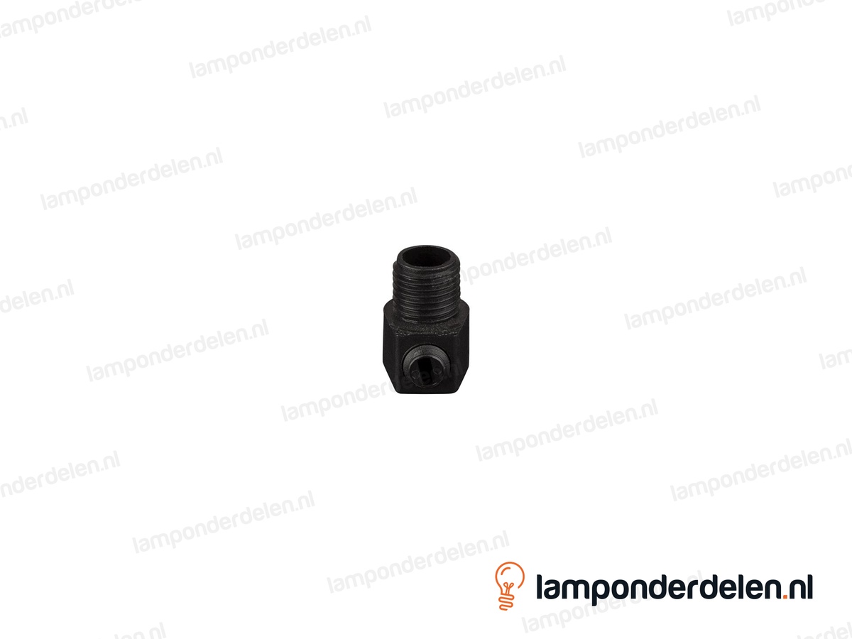 Trekontlaster kunststof zwart hoekig - lengte schroefdraad 8 mm - buitendraad M10x1
