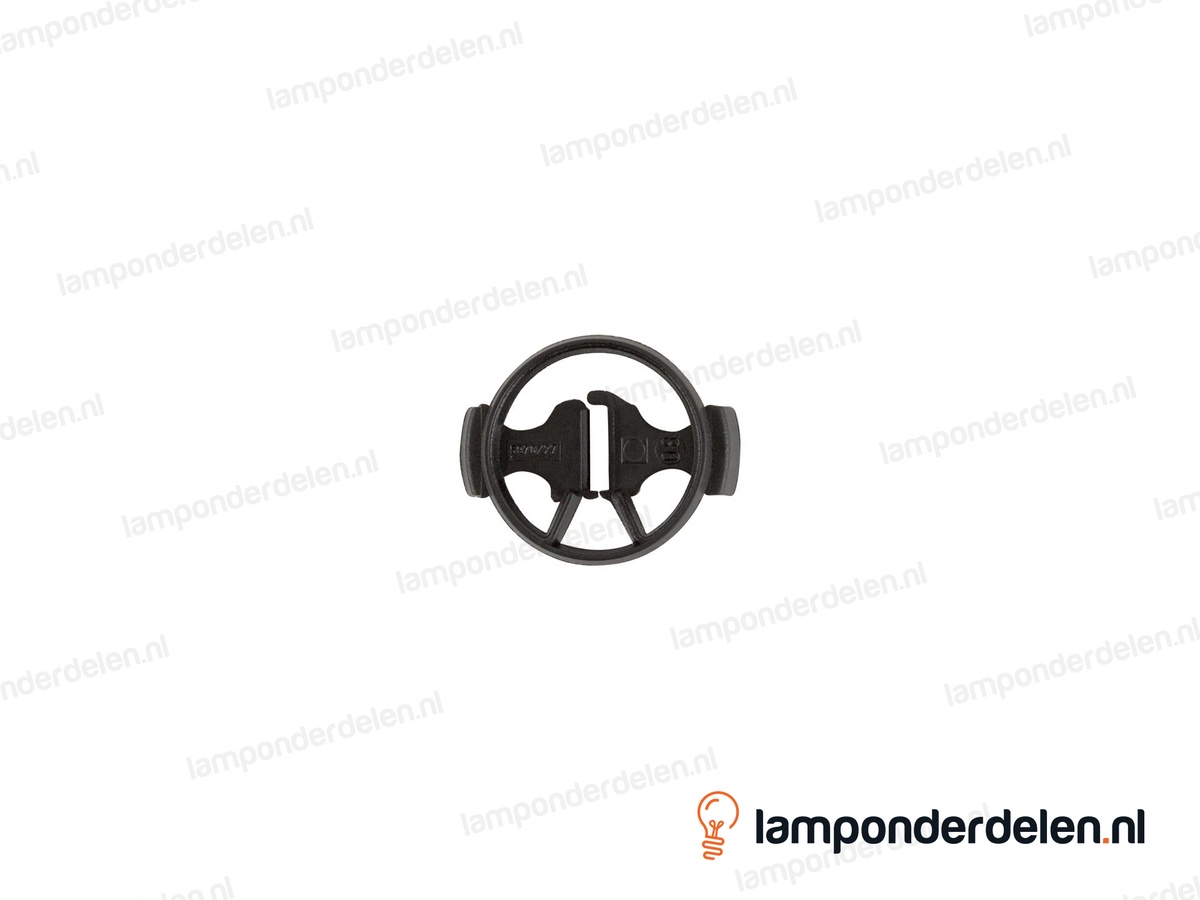 Trekontlaster kunststof zwart voor in de binnenkant van een 3-delige E27 fitting - geschikt voor plat snoer