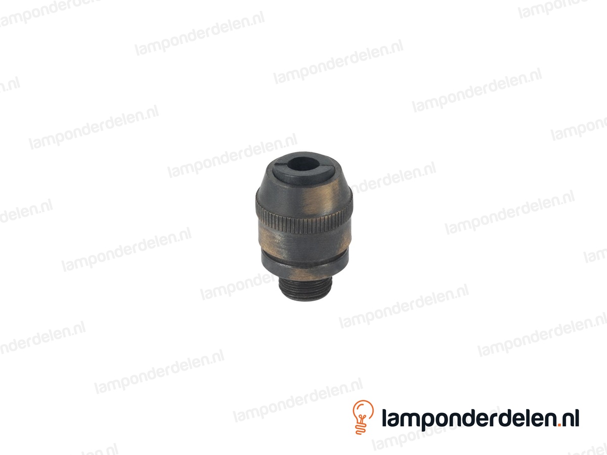 Trekontlaster messing geborsteld antiek conisch - lengte schroefdraad 6 mm - buitendraad M10x1