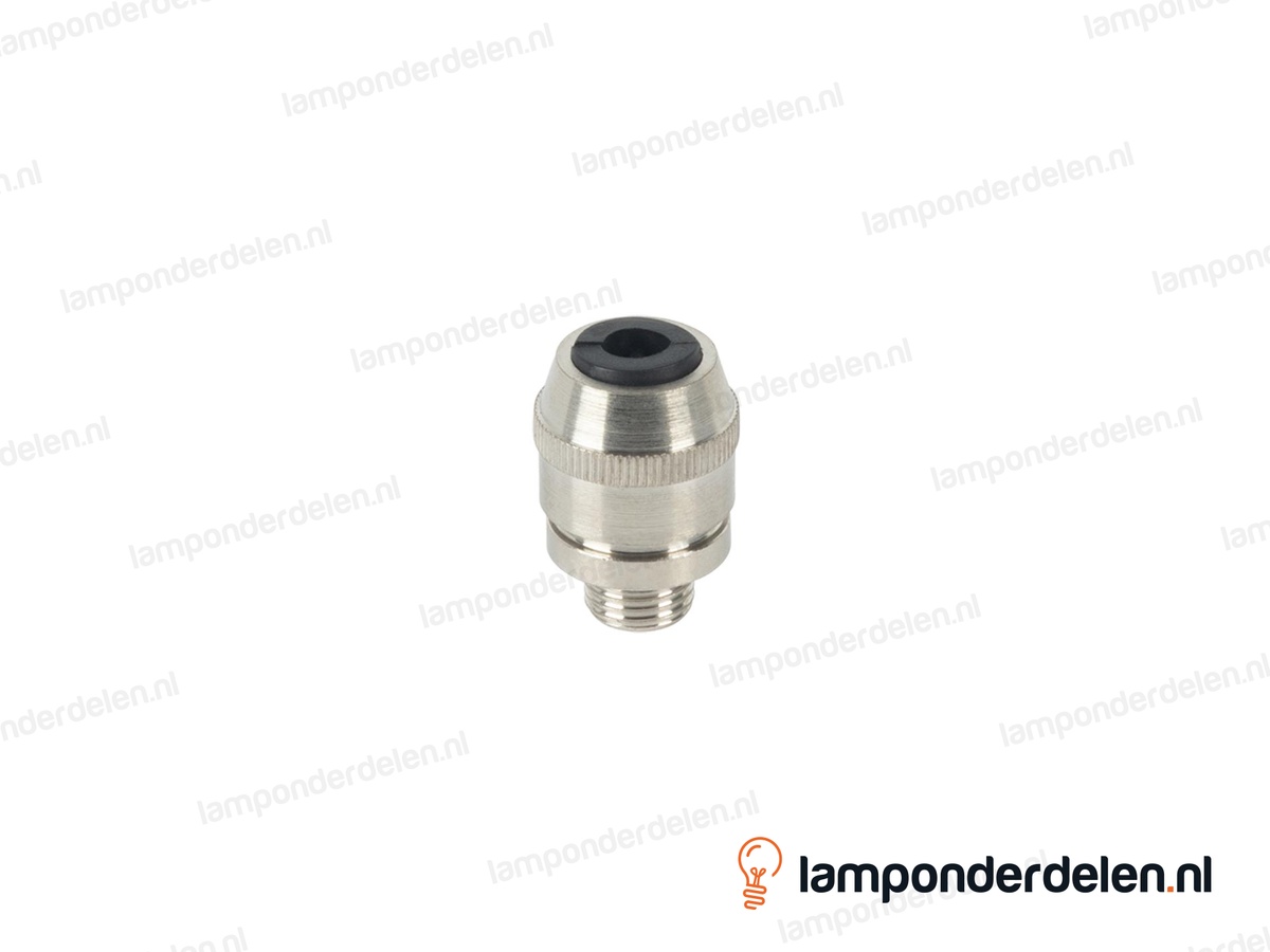 Trekontlaster messing nikkelkleurig conisch - lengte schroefdraad 6 mm - buitendraad M10x1