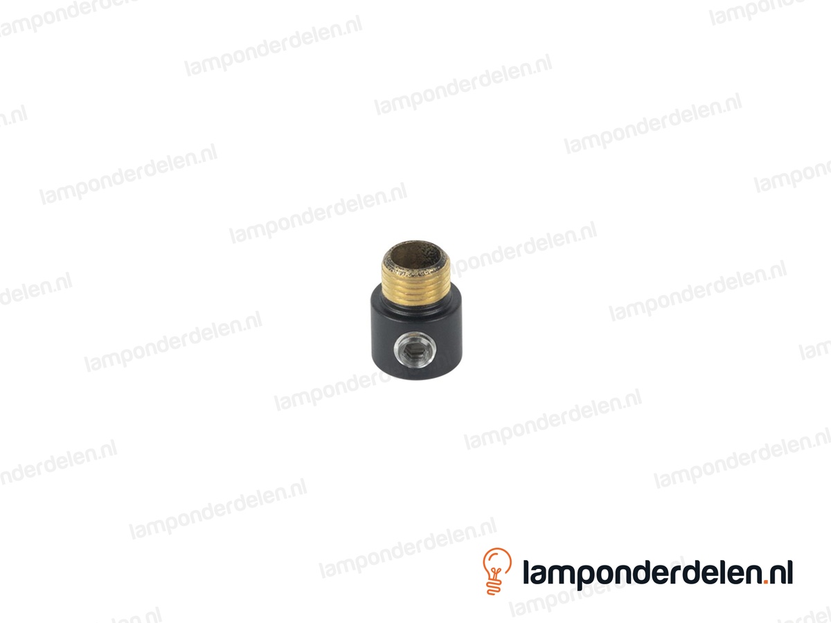 Trekontlaster messing zwart - lengte schroefdraad 7 mm - buitendraad M10x1
