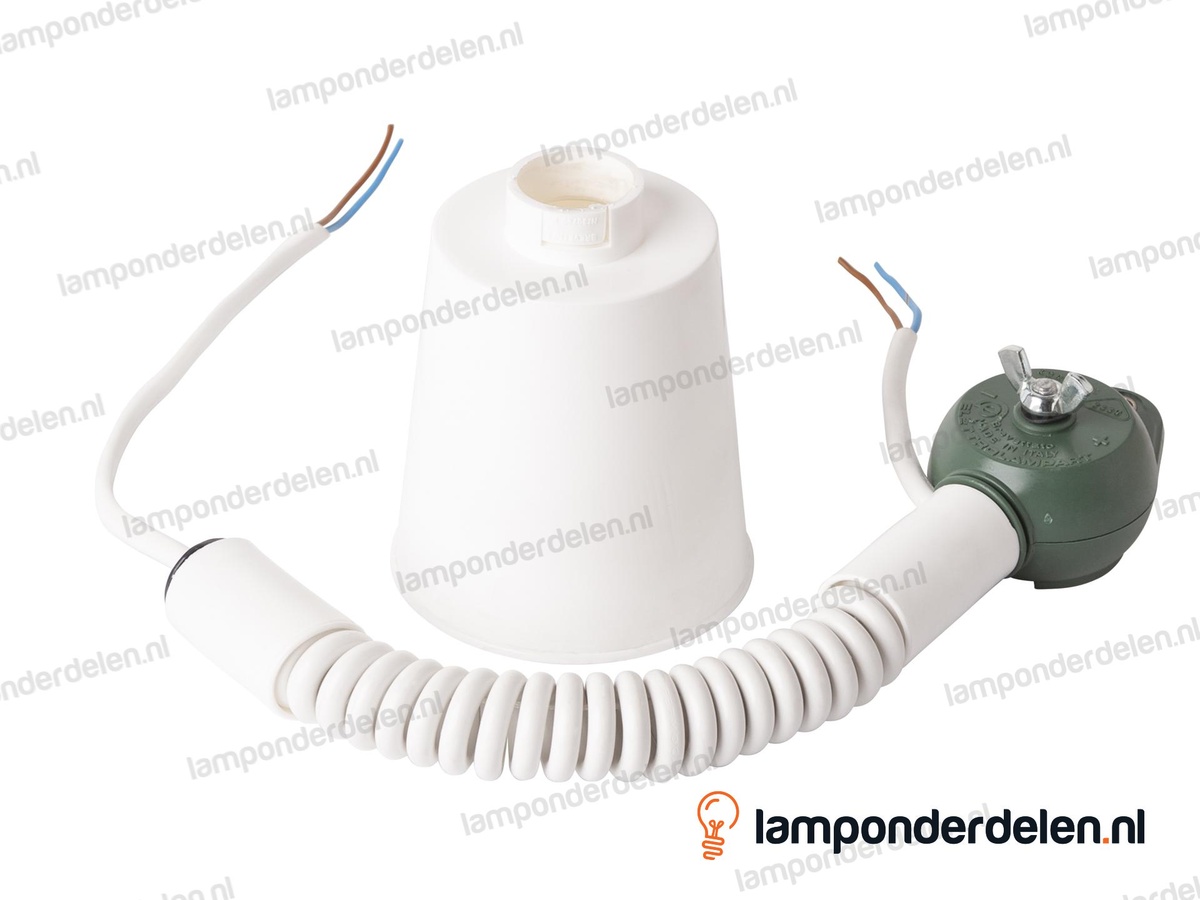 Trekpendel kunststof wit - lengte 25 tot 100 cm