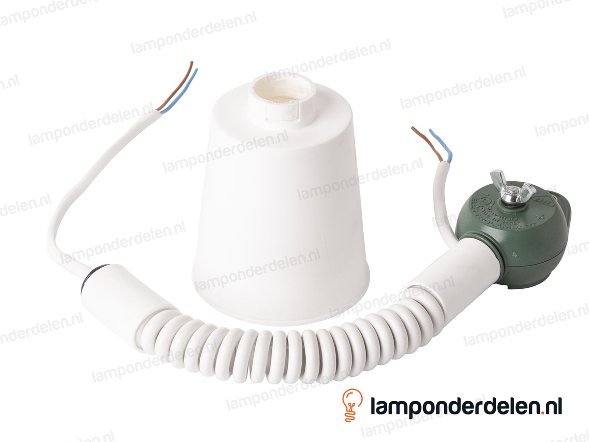Trekpendel kunststof wit - lengte 25 tot 100 cm