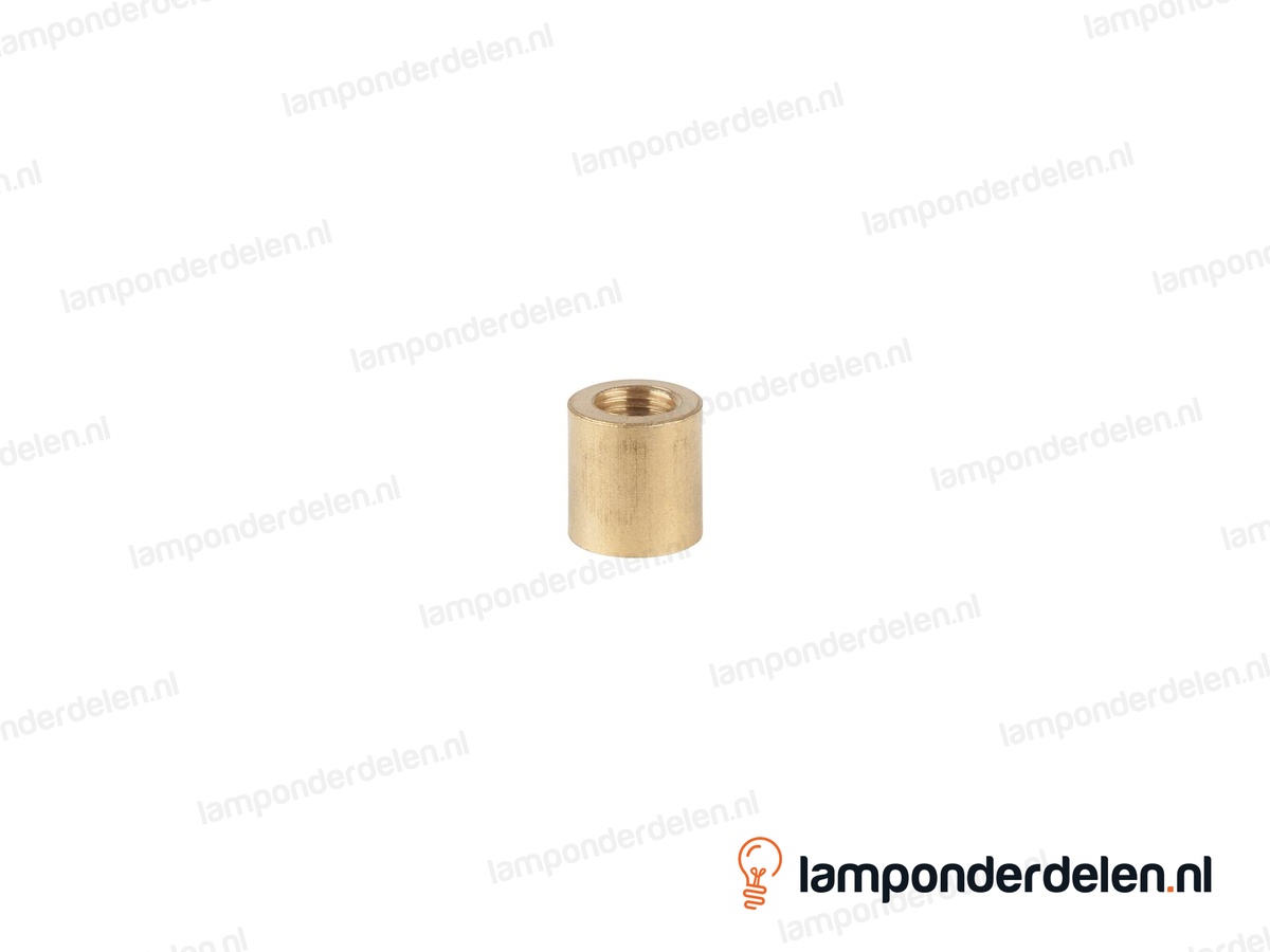 Verloopmof messing - hoogte 16 mm - van binnendraad M13x1 naar binnendraad M10x1