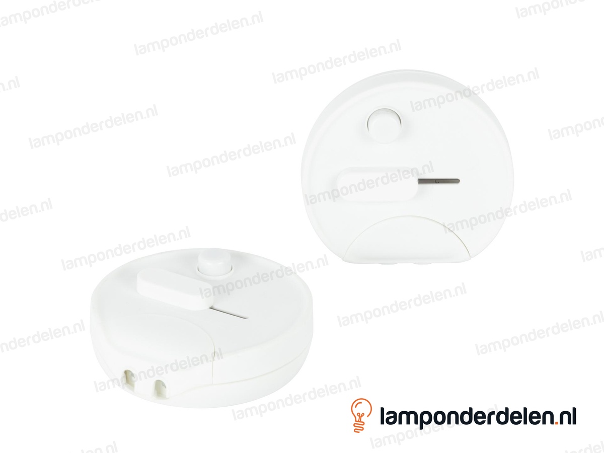 Vloerdimmer kunststof wit LED - 4 tot 25 watt - maximaal vier LED lampen