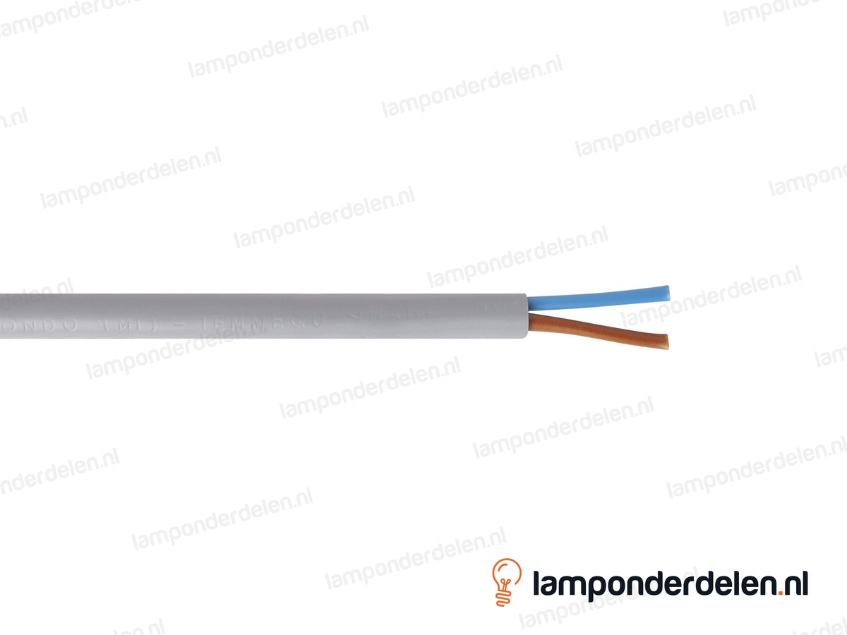 VMVS snoer grijs rond - 2 x 0,75 mm²