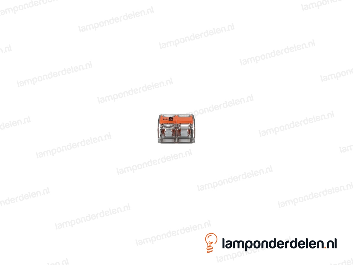 Wago verbindingsklem 2 voudig met hendel