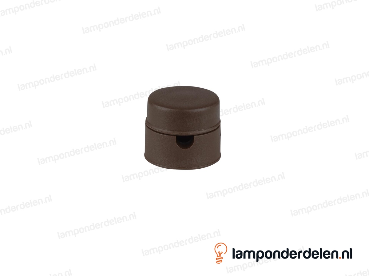 Wand en plafond snoerbevestiging kunststof bruin 2-delig