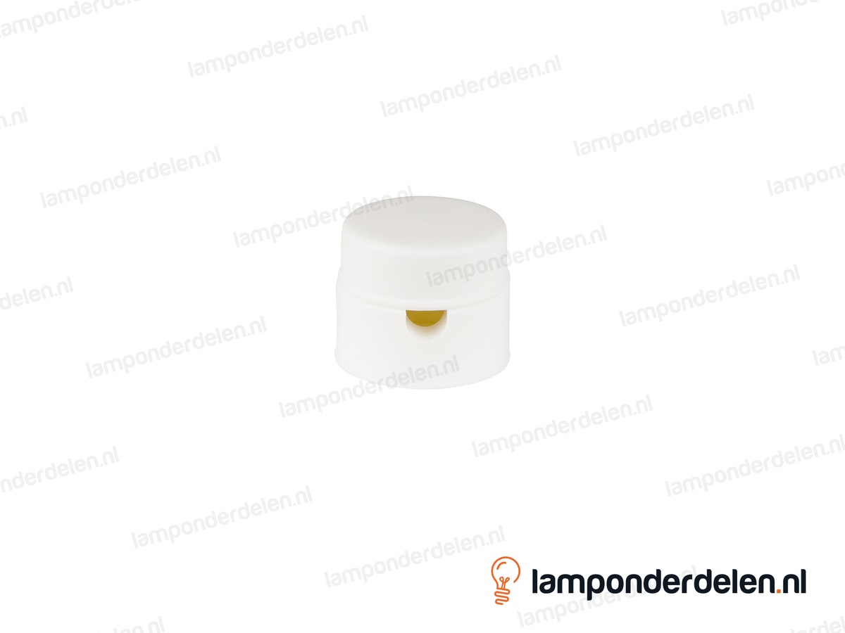 Wand en plafond snoerbevestiging kunststof wit 2-delig