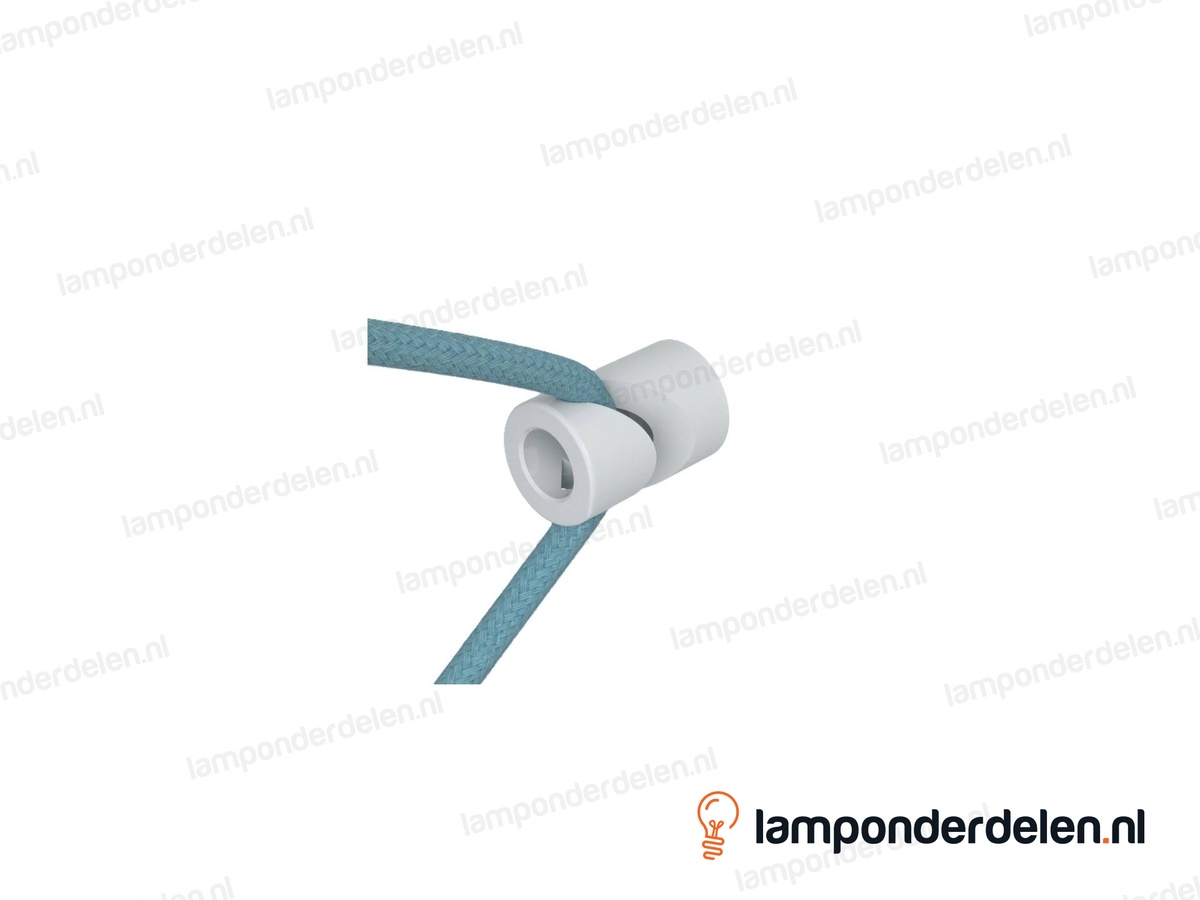 Wand en plafond snoerbevestiging kunststof wit - V-haak