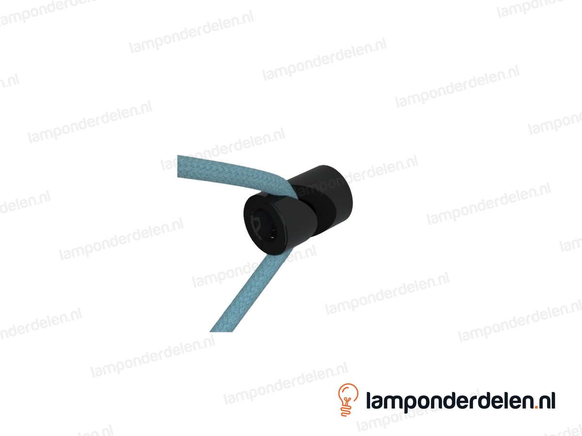 Wand en plafond snoerbevestiging kunststof zwart - V-haak
