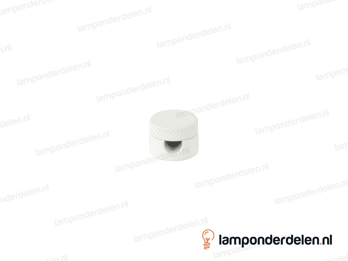 Wand en plafond snoerbevestiging messing wit 2-delig
