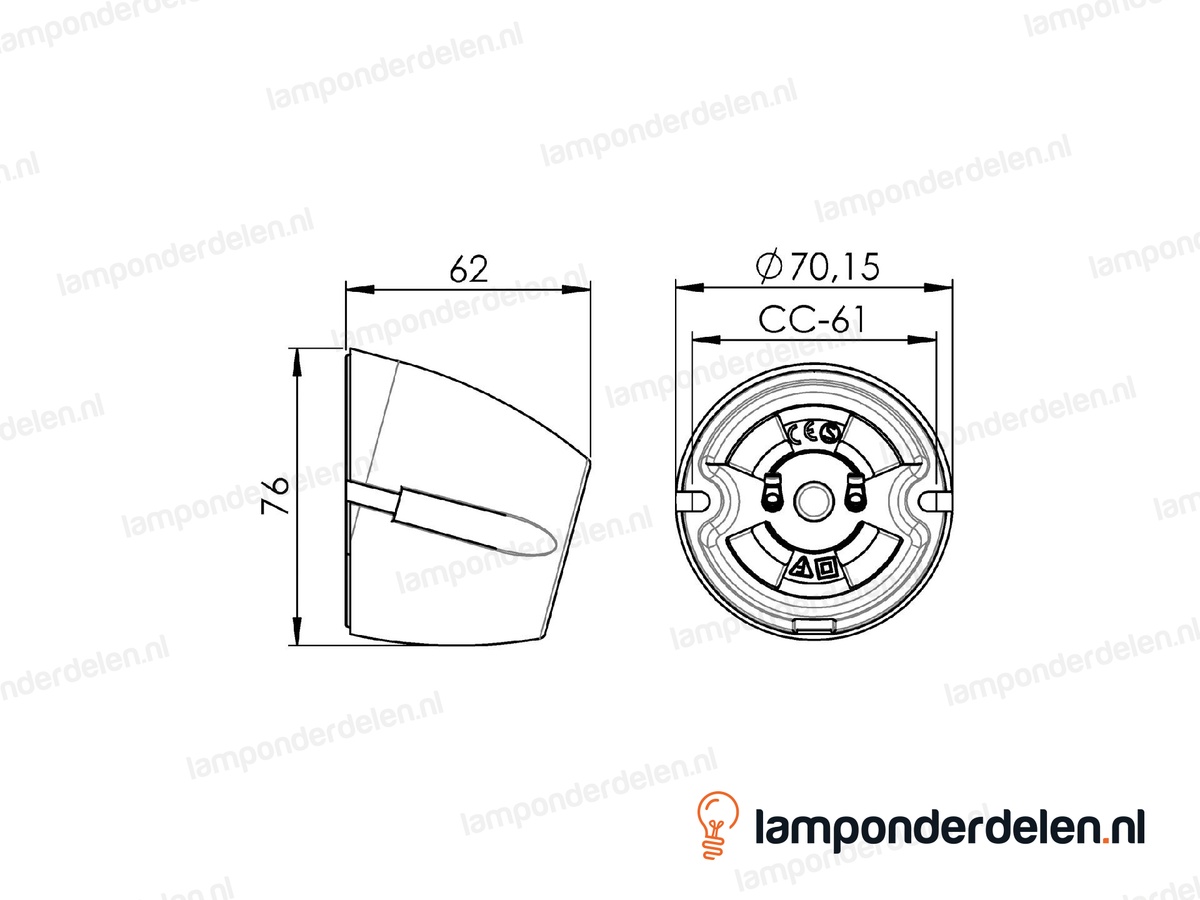 Wandfitting E27 porselein grijs