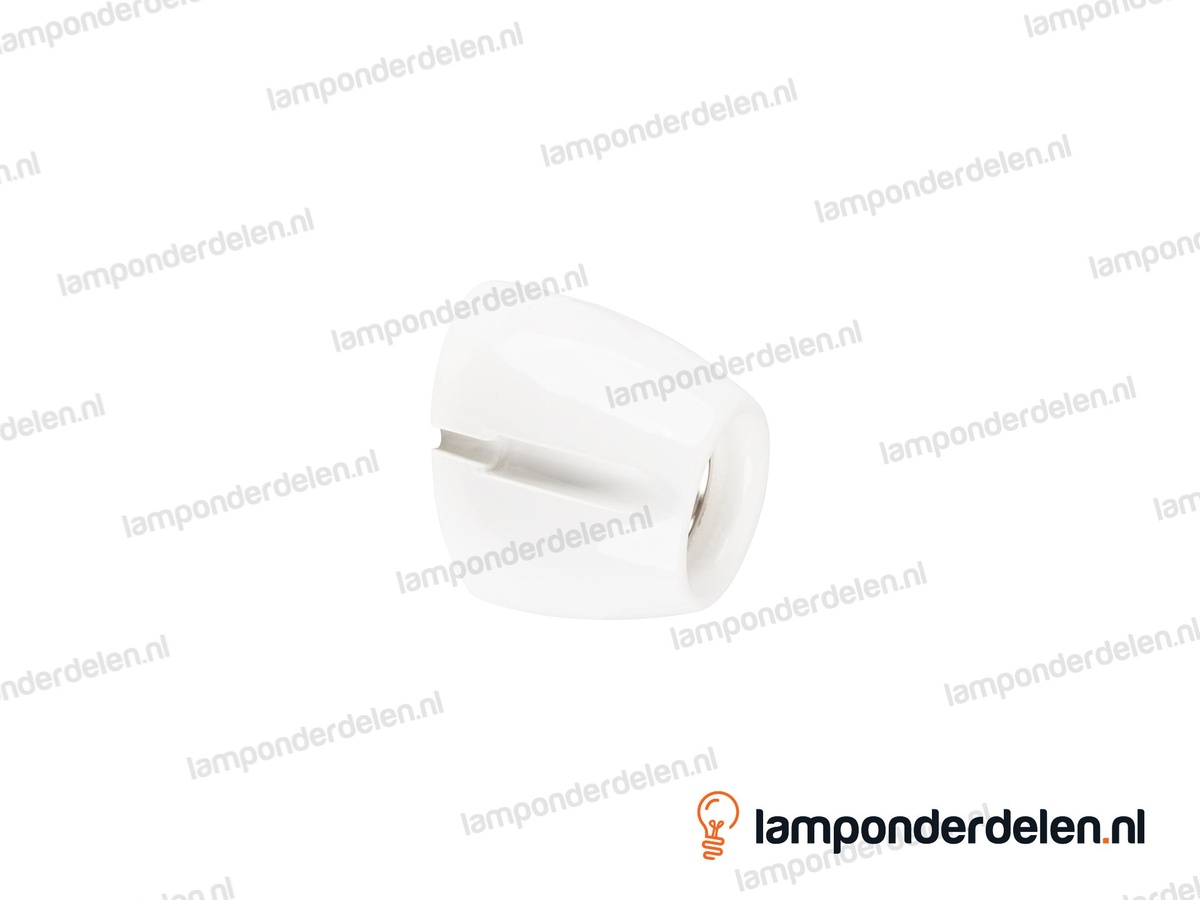 Wandfitting E27 porselein wit