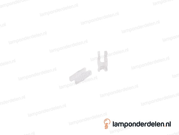 Adapter kunststof transparant - geschikt om plat snoer te gebruiken in trekontlaster kunststof transparant 2-delig