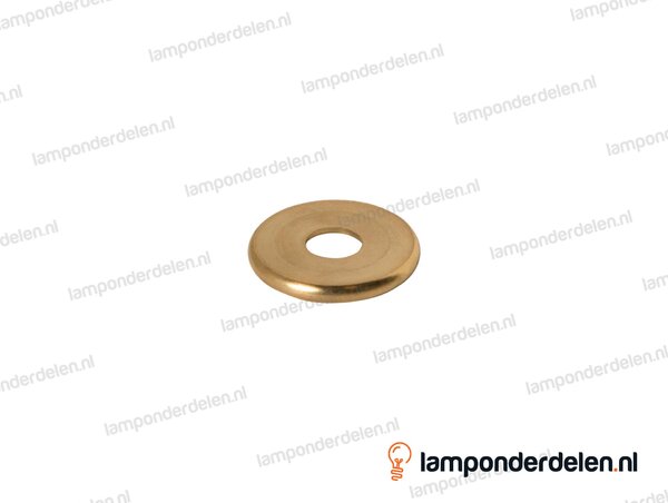 Afdekplaat messing glad - 3 cm - binnendraad M10x1